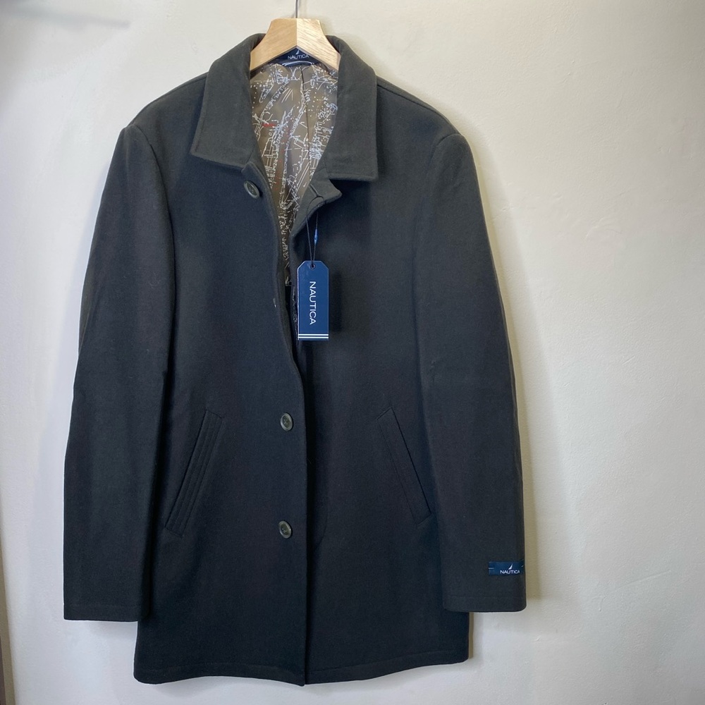 NAUTICA BRYCE Classic Fit Olive Green Men’s Coat Size 40R